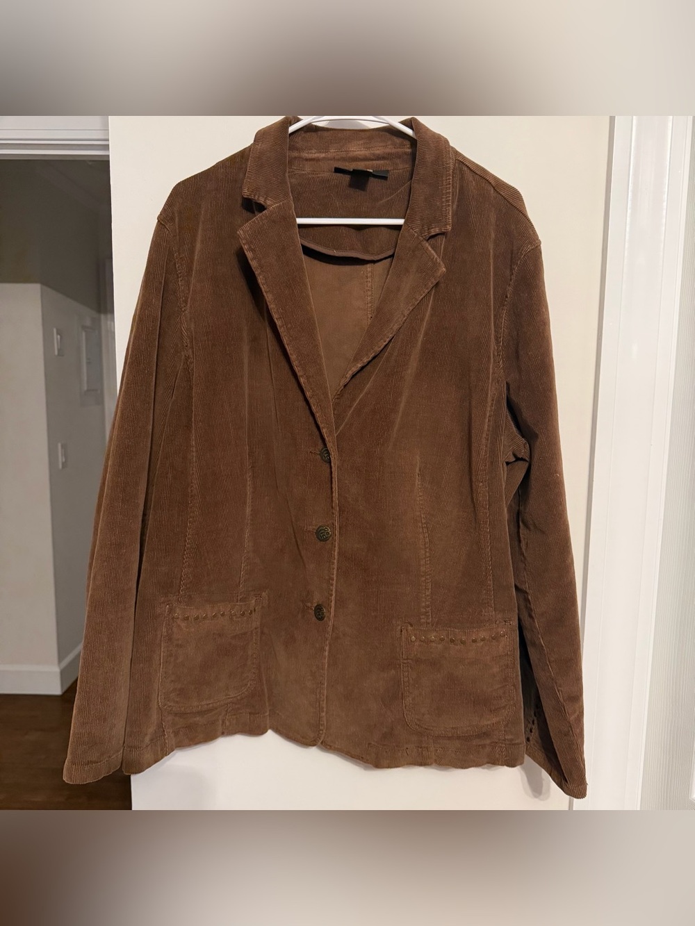 Style & Co. Brown Corduroy Blazer Jacket